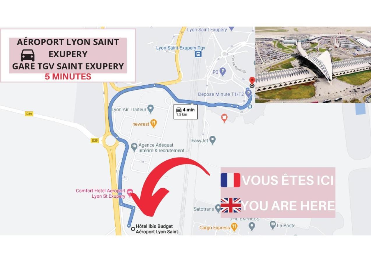 Colombier-Saugnieu Ibis Budget Aeroport Lyon Saint Exupery מראה חיצוני תמונה